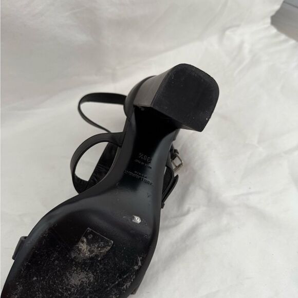 Black leather studded heel size 38 1/2 - Picture 4 of 5